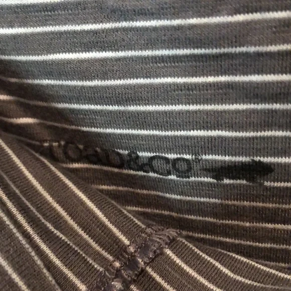 Toad & Co Chaka Skirt in Grey White Stripe Organic Cotton Tencel Size XS - Picture 6 of 9